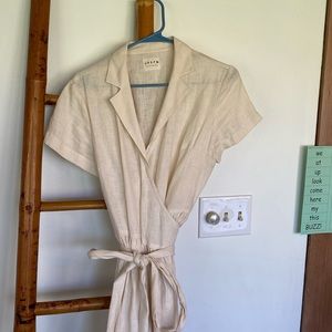 Linen etsy wrap dress